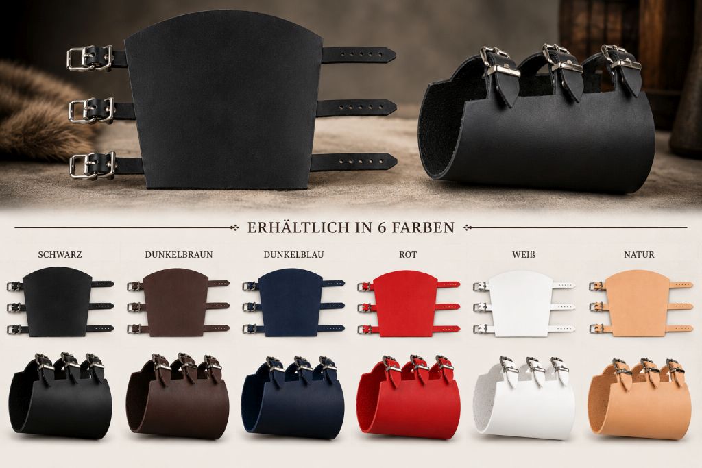 Leder Armschienen Armstulpen geschlossen in 6 Farben Fachgeschäft LWPH