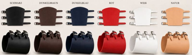 Paare Armschiene Armstulpe aus Echtleder in 6 Farben LWPH-Banner