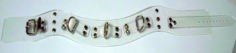 Halsband transparent 5,0 cm breit anatomisch geformt