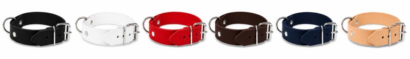 LWPH Lederriemen mit D-Ring und Rollschnalle in 6 Farben