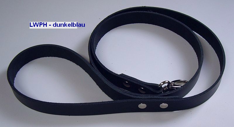 Lederleine-blau