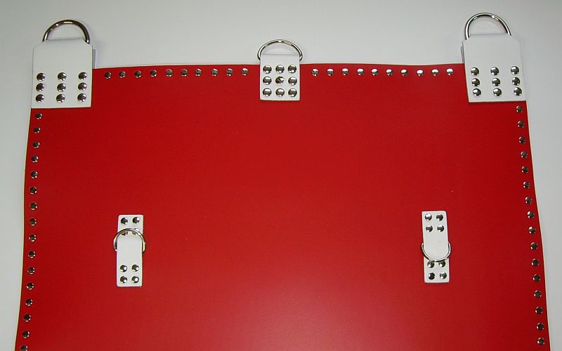 Leder-Sling-rot-weiss-Ausschnitt