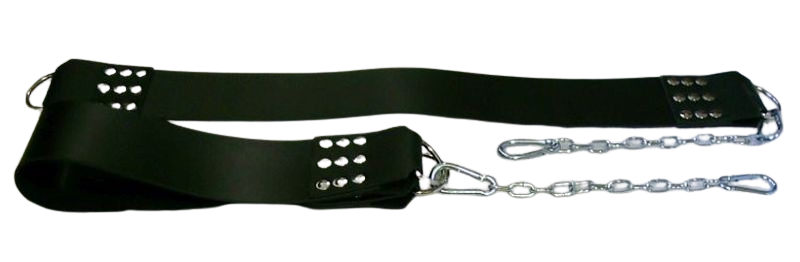 schwarze Leder Beinschlaufen