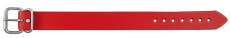 Echtleder Riemen rot mit Rollschnalle und Metallschlaufe