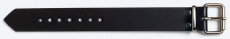 Aus echten Leder schwarz ca.3mm stark mit Rollschnalle und Stahlschlaufe