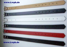 Lederriemen Fixierungsriemen Schnallenriemen 2,5 cm x 60,0 cm in 6 Farben von Lwph