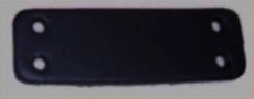 Echte Leder Bauteile, Formteile, Stanzteile, Bastelteile, mit 4 Löchern 2,0 cm x 6,0 cm in 6 Farben