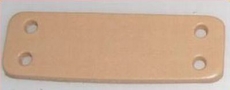 Echte Leder Bauteile, Formteile, Stanzteile, Bastelteile, mit 4 Löchern 2,0 cm x 6,0 cm in 6 Farben