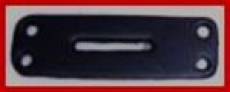 Leder-Bauteile, Formteile, Stanzteile, Bastelteile, für Schnalleneinbau gelocht mit Langloch 7,0 x 2,0 in 6 Farben