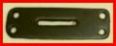 Leder-Bauteile, Formteile, Stanzteile, Bastelteile, für Schnalleneinbau gelocht mit Langloch 7,0 x 2,0 in 6 Farben