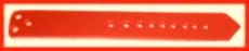 Leder-Bauteile, Formteile, Stanzteile, Bastelteile, für Schliessriemen gelocht 2,0 cm x 16,0 cm in 6 Farben