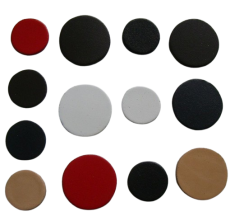 Runde Lederteile Leder-Conchos Ø 2cm, 3 cm, 4 cm in 5 Farben Top Qualität vom Fachhändler Vielseitige Designer-Lederteile aus echtem Leder