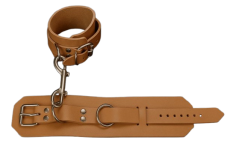 nuur Premium Echtleder-Fußfesseln mit D-Ring & Doppelkarabiner