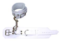 Designer Fußfesseln aus Echtleder mit D-Ring & Doppelkarabiner – 1 Paar, verschiedene Farben