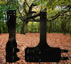Stabile breite Fuß-Hängefessel aus 3 mm starkem Premiumleder