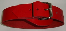 BDSM Bondageriemen, Lederriemen Fessel-Riemen mit Klemmschutz und zweidrittel-Lochung 4,0 cm breit bis 140,0 cm lang
