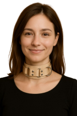 Halsband am Hals einer jungen Mädchen