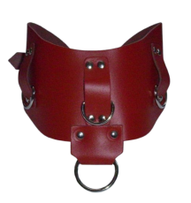 Designer Leder-Halskorsette anatomisch geformt 8,0 cm breit verschweißten D-Ringen, O-Ring doppelten Rollschnallen-Verschluß in Farbkombinationen