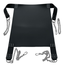 Hängematte Ledersling, Sling mit Beinschlaufen Ketten und Karabiner 105 cm x 65 cm