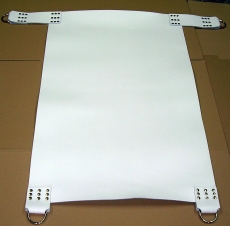 Hängematte Ledersling, Sling mit Beinschlaufen Ketten und Karabiner 105 cm x 65 cm