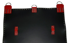 schwarz-roter Sling Rundbogenausschnittschwarz-rot von LWPH