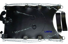 Mit Beinschlaufen Ketten Handfesseln Fußfesseln und Maske