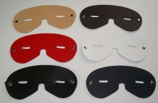 große breite Augenmasken Entspannungsmasken Ledermasken mit Sehschlitz in 6 Farben von LWPH