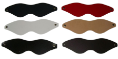 Die schmalen Echtleder-Masken in schwarz, weiß, rot, dunkelblau, dunkelbraun und natur