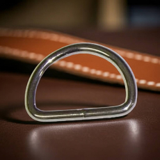 D-Ring Halbrundringe vernickelt 40,0 mm x 4,9 mm verschweißt zum Basteln und Werken vom Lwph