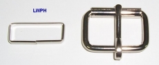Rollschnallen mit Stahlschlaufe vernickelt und verschweißt 2,5 cm Durchlass von Lwph