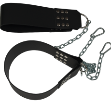 Mit zwei Leder-Beinschlaufen schwarz aus Echtem Leder von LWPH