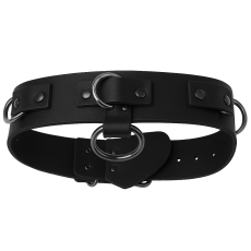 BDSM Taillengurt Leder 4,0 cm x 80,0 cm mit 6 D-Ringen & O-Ring handgefertigt mit Klemmschutz von LWPH Made in Germany