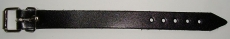 Riemen 1,5 cm breit schwarz aus beschichteten Spaltleder