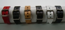 6 Lederarmbänder 2,0 cm mittig gelocht im Spar-Pack modische Qualität aus Echtem Leder in 6 Farben