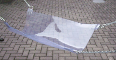 PVC-Sling transparent exklusive Hängematte der besondere Sling mit Beinschlaufen und Ketten