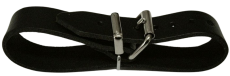 Designer Lederriemen 1,4 x 45,0 cm mit Doppel-Stahlschlaufe – Echtleder Fixierungsriemen für ZEKIWA Nostalgie-Kinderwagen & mehr 6 Farben