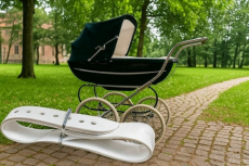 Lederriemen 2,0 cm x 45,0 cm mit doppelter Metallschlaufe in 6 Farben für Nostalgie-Kinderwagen Fixierungsriemen u.v.m.