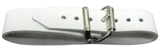 Lederriemen 2,0 cm x 45,0 cm mit doppelter Metallschlaufe in 6 Farben für Nostalgie-Kinderwagen Fixierungsriemen u.v.m.