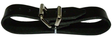 Lederriemen 2,0 cm x 45,0 cm mit doppelter Metallschlaufe in 6 Farben für Nostalgie-Kinderwagen Fixierungsriemen u.v.m.