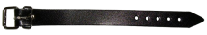 Riemen 1,4 cm x 30,0 cm x 2,0 mm stark schwarz aus beschichteten Spaltleder Schnallenriemen