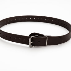 BDSM Bondageriemen 4,0 cm x 120,0 cm mit Klemmschutz und zweidrittel-Lochung Fessel-Riemen Lederriemen von Lwph