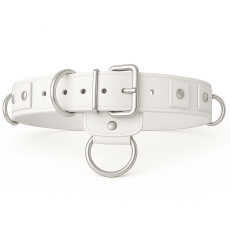 BDSM Taillengurt Leder 5,0 cm x 120,0 cm mit 6 D-Ringen & O-Ring handgefertigt mit Klemmschutz von LWPH Made in Germany