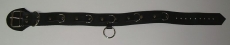 BDSM Taillengurt 5,0 cm x 120,0 cm mit 6 D-Ringen Klemmschutz und zusätzlichen O-Ring Lederriemen von Lwph