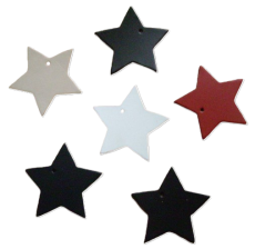 10 Ledersterne ca. 8,0 x 7,5 cm in 6 Farben nicht nur für Weihnachten für viele Verwendungsmöglichkeiten