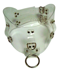 Designer Halskorsett transparent anatomisch geformt einmaliges Modell mit Durchsicht glasklar mit 3-Ringen 9,0 cm breit von LWPH