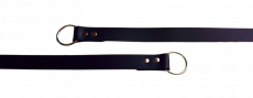 2-teiliger Leder-Riemen 3,0 cm x 140,0 cm Schnallenteil + Schließriemen D-Ring + Karabiner