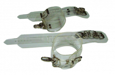 transparente glasklare PVC Handfesseln und Fußfesseln PVC mit Durchsicht als Fessel-Set