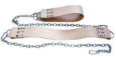 Ledersling Natur exklusiv aus Blankleder Hängematte der ganz besondere Sling mit Ketten mit Ziernieten und D-Ringen Aufwendig verarbeitet