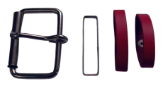 Designer Rollschnalle 50 mm mit 2 Lederschlaufen und 1 Stahlschlaufe Leder Accessoires in 6 Farben von LWPH (copy)