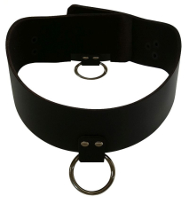 Hochwertiges schwarzes Leder mir beidseitigen O-Ringen von lwph